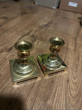 Antique- Brass Candle Holders - Set of 2